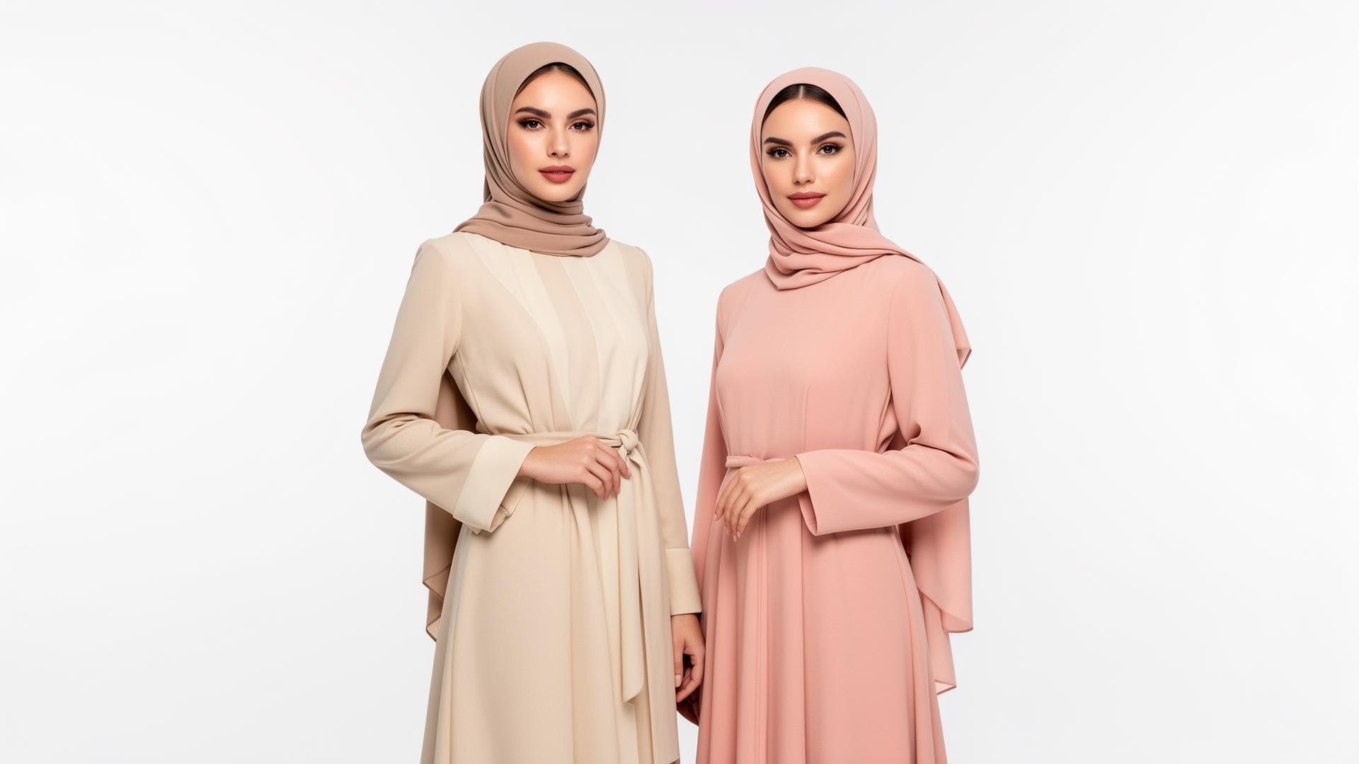 Fashion models showcasing elegant garments with premium accessories